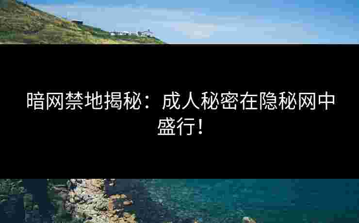 暗网禁地揭秘：成人秘密在隐秘网中盛行！