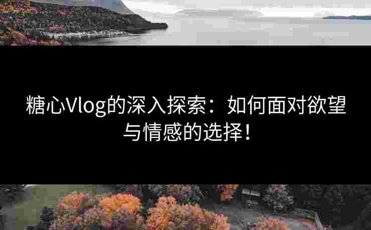 糖心Vlog的深入探索：如何面对欲望与情感的选择！