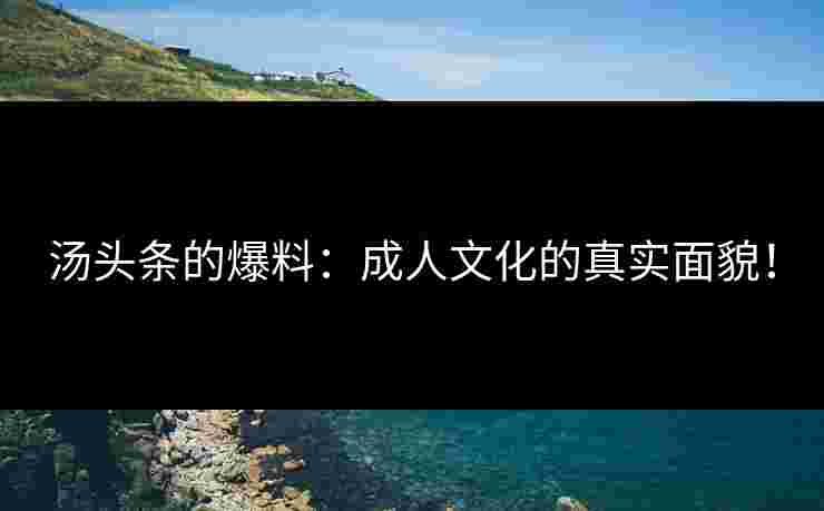 汤头条的爆料：成人文化的真实面貌！